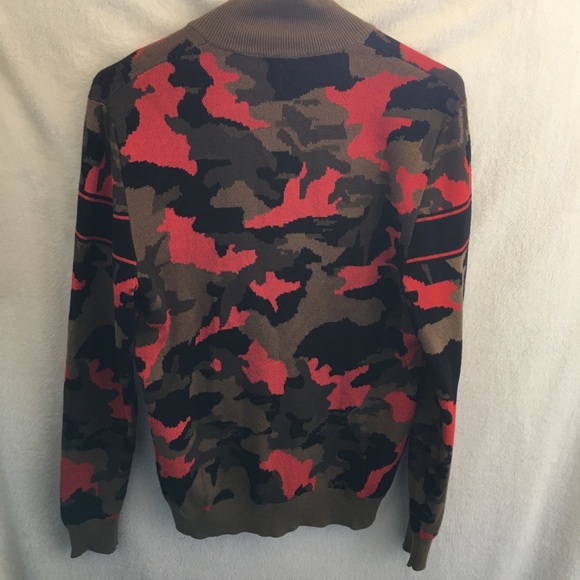 NWT INC camouflage zip up cotton sweater jacket - Picture 3 of 8